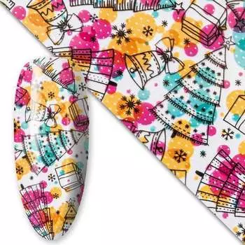 Трансферная фольга «Рождественская» 100 см №29, Molly Lac