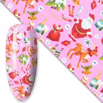 Трансферная фольга «Рождество» 100 см №33, Molly Lac