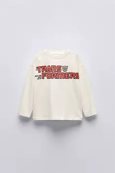 Трансформеры футболка ZARA, экрю