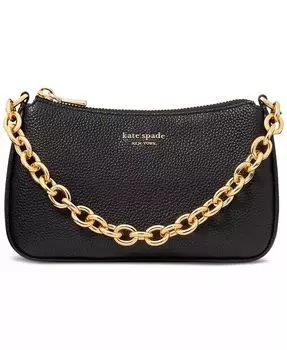 Трансформируемая сумка через плечо Jolie из шагреневой кожи Kate Spade New York, черный