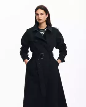 Трансформируемый женский тренч с поясом Desigual, синий