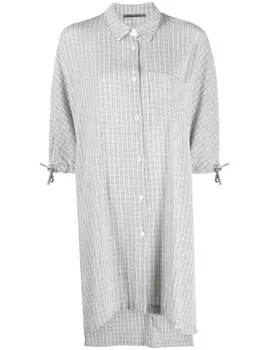 Transit клетчатая рубашка с укороченными рукавами, белый