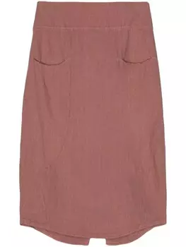 Transit льняная юбка миди, коричневый