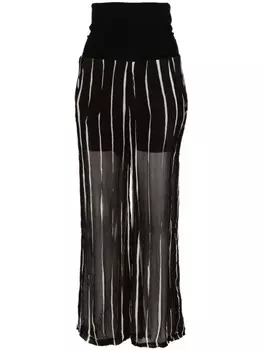 Transit прозрачные брюки в полоску, черный