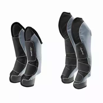 Транспортировочные ногавки Fouganza 500 Traveller для лошади, черно-серый