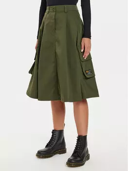 Трапециевидная юбка стандартного кроя Alpha Industries, зеленый