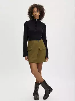 Трапециевидная юбка стандартного кроя Gestuz, зеленый