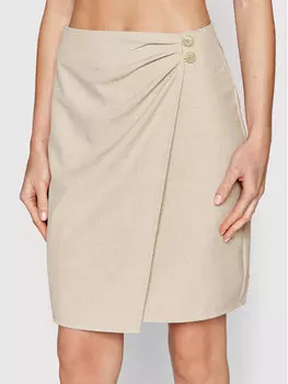 Трапециевидная юбка стандартного кроя Samse Samse, бежевый