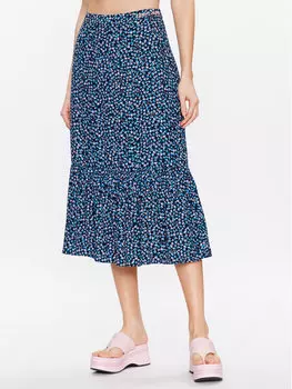 Трапециевидная юбка стандартного кроя Tommy Jeans, синий