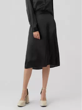 Трапециевидная юбка стандартного кроя Vero Moda, черный