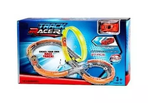 Трасса с металлической машиной и пусковой установкой Swede