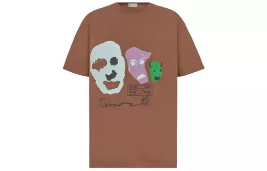 Travis Scott Quarterly Новые продукты Футболка Мужская Кофе Dior, цвет Coffee