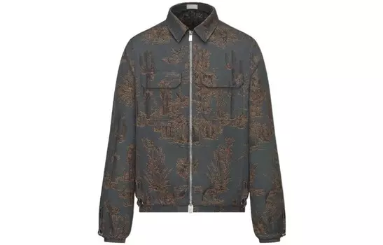 Travis Scott Quarterly Новые продукты Куртка мужская серая Dior, серый