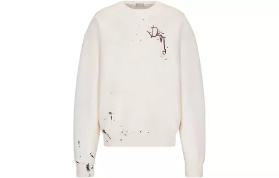 Трэвис Скотт ежеквартальные новинки свитшот мужской белый Dior, белый