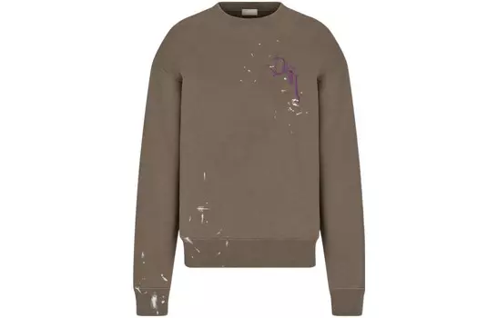 Трэвис Скотт ежеквартальные новинки Толстовка мужская коричневая Dior, коричневый