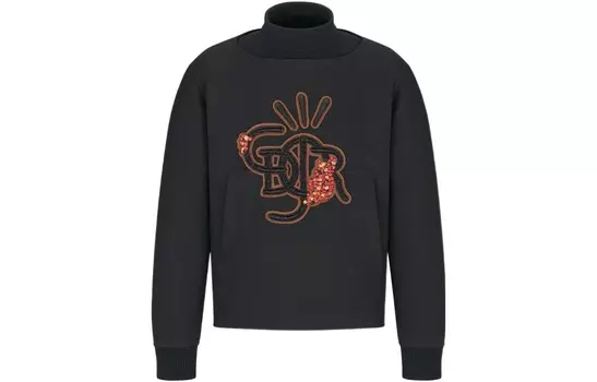 Трэвис Скотт Quarterly Новые продукты Толстовка Мужская черная Dior, черный