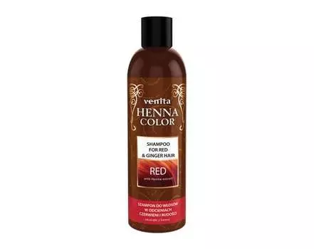 Травяной шампунь для волос в оттенках красного и красного 250мл Venita, Henna Color Red
