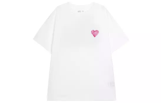 TREASURE Co-brand футболка унисекс белая Uniqlo, белый