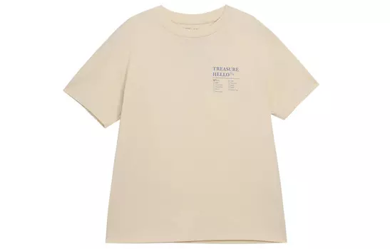 TREASURE Ко-брендовая футболка унисекс 40 кремового цвета Uniqlo, цвет 40 cream