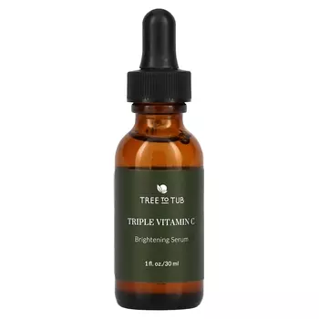 Tree To Tub Тройная сыворотка с витамином С для осветления лица и антивозрастная сыворотка для чувствительной кожи, 1 жидкая унция (30 мл)