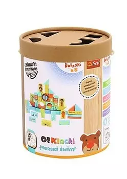 Трефл, деревянная игрушка O!Klocki Sea World - Бабаски и мишка Тедди Trefl