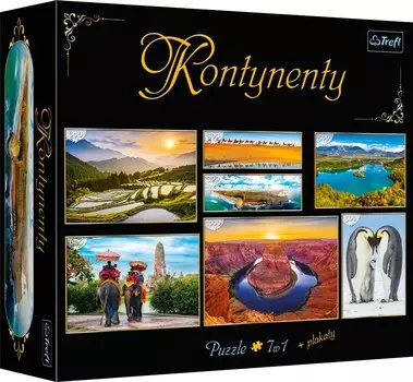 Трефл, пазл, Континенты, 7в1 Trefl