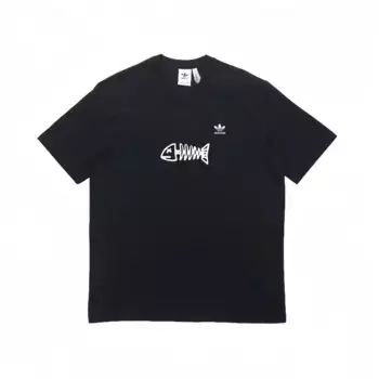 TREFOIL TEE Футболка унисекс черная Adidas Originals, черный