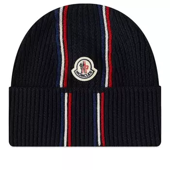 Трехцветная шапка Moncler