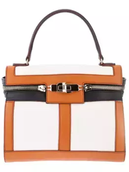 Трехцветная сумка-тоут на молнии MAX MARA, нейтральный