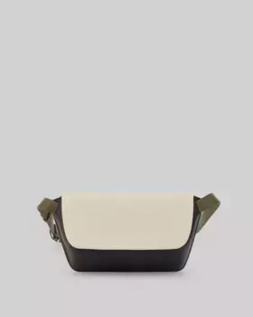 Трехцветная женская сумка на плечо из яловой кожи Adolfo Dominguez, мультиколор