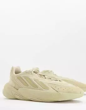 Трехцветные бежевые кроссовки adidas Originals Ozelia