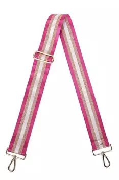 Трехцветный регулируемый ремешок из блестящей парусины золотого цвета Fontanella Fashion, розовый