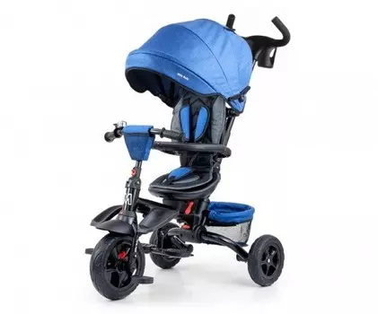 Трехколесный велосипед Stanley Rubber, темно-синий и черный Milly Mally