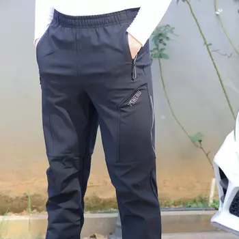 Брюки мужские для велоспорта Mountainpeak водонепроницаемые повседневные, черный