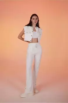 Трехстрочные спортивные штаны Jura с защелкивающимися штанинами, белые HOLLY LOLLY, белый