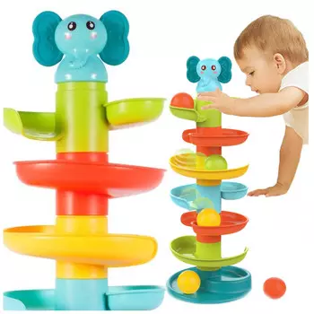 Трек для мяча, направляющая для мяча, прорезыватель, слон, погремушки, подарок годовалому Z799 elektrostator