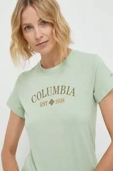 Трек футболка Columbia, зеленый
