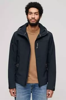 Трекинговая куртка Softshell с капюшоном Superdry, синий