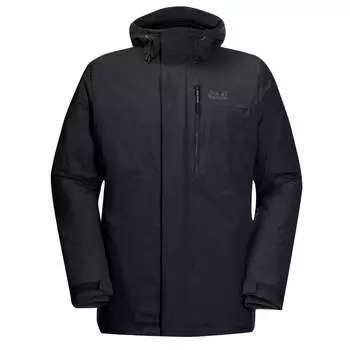Трекинговая мужская утепленная куртка из техсапора Jack Wolfskin, черный