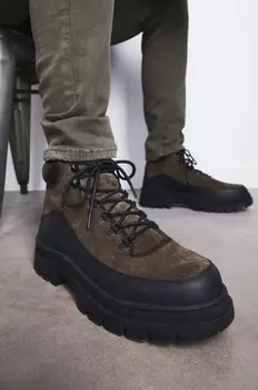 Трекинговые ботинки из медицинской замши Medicine, зеленый