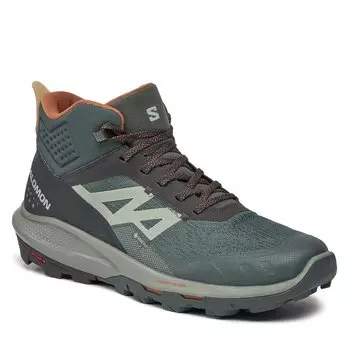 Трекинговые ботинки Salomon OutpulseMid GORE-TEX, зеленый