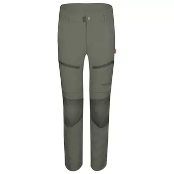 Трекинговые брюки Trollkids Kid's Nordfjord Zip Off Slim Fit, цвет Clay Green