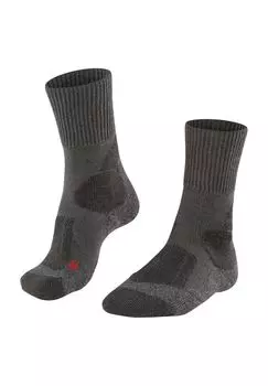 Трекинговые носки TK1, из шерсти, ребристые манжеты, женские FALKE, цвет Asphalt