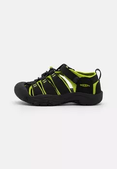 Трекинговые сандалии Newport H2 Youth Unisex Keen, цвет black/lime green
