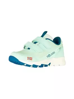 Треккинговые ботинки Preikestolen Trollkids, цвет grn/blau/wei