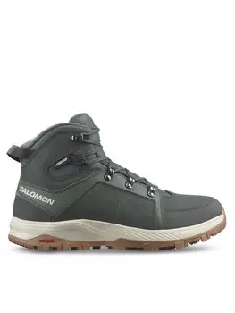 Треккинговые ботинки Salomon Outchill Thinsulate Waterproof L47328100, зеленый
