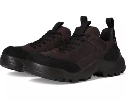 Треккинговые кроссовки ECCO Sport Offroad Waterproof Lace-Up Hiking Shoes, цвет Black Nubuck/Mocha Oil Nubuck