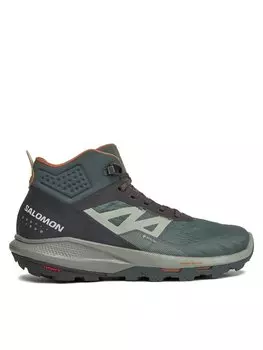 Треккинговые кроссовки Outpulse Mid GORE-TEX L47297600 Salomon, зеленый