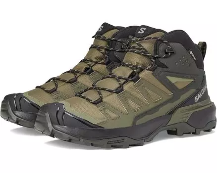 Треккинговые кроссовки Salomon X Ultra 360 Mid GTX, цвет Olive Night/Black/Peat