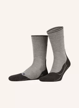 Треккинговые носки tk2 шерсть шелк FALKE, цвет 3400 LIGHT GREY